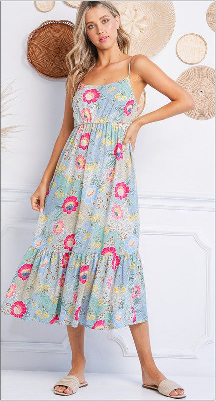 Multi Floral Maxi Dress