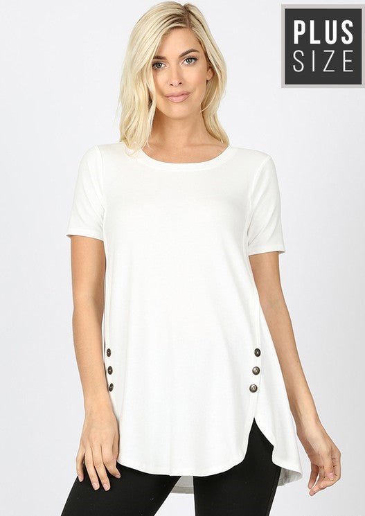 Ivory Top w/ Button Detail