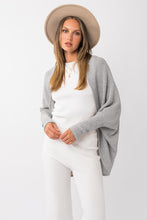 Load image into Gallery viewer, Heather Grey Knit Dolman Cardigan