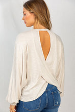 Load image into Gallery viewer, Ivory Solid Knit Open Back Top