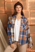 Load image into Gallery viewer, Multi Color Plaid Frayed Hem Flannel