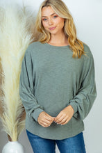 Load image into Gallery viewer, Olive Solid Knit Open Back Top