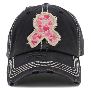 Breast Cancer Ribbon Hat