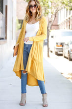 Load image into Gallery viewer, Mustard Tiered Cardigan
