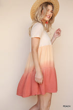 Load image into Gallery viewer, Peach Ombre Babydoll Dress