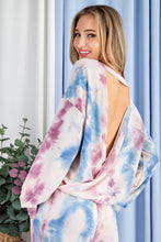 Load image into Gallery viewer, Plum Tie Dye Criss Cross Back Top