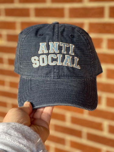 Anti Social Embroidered Hat